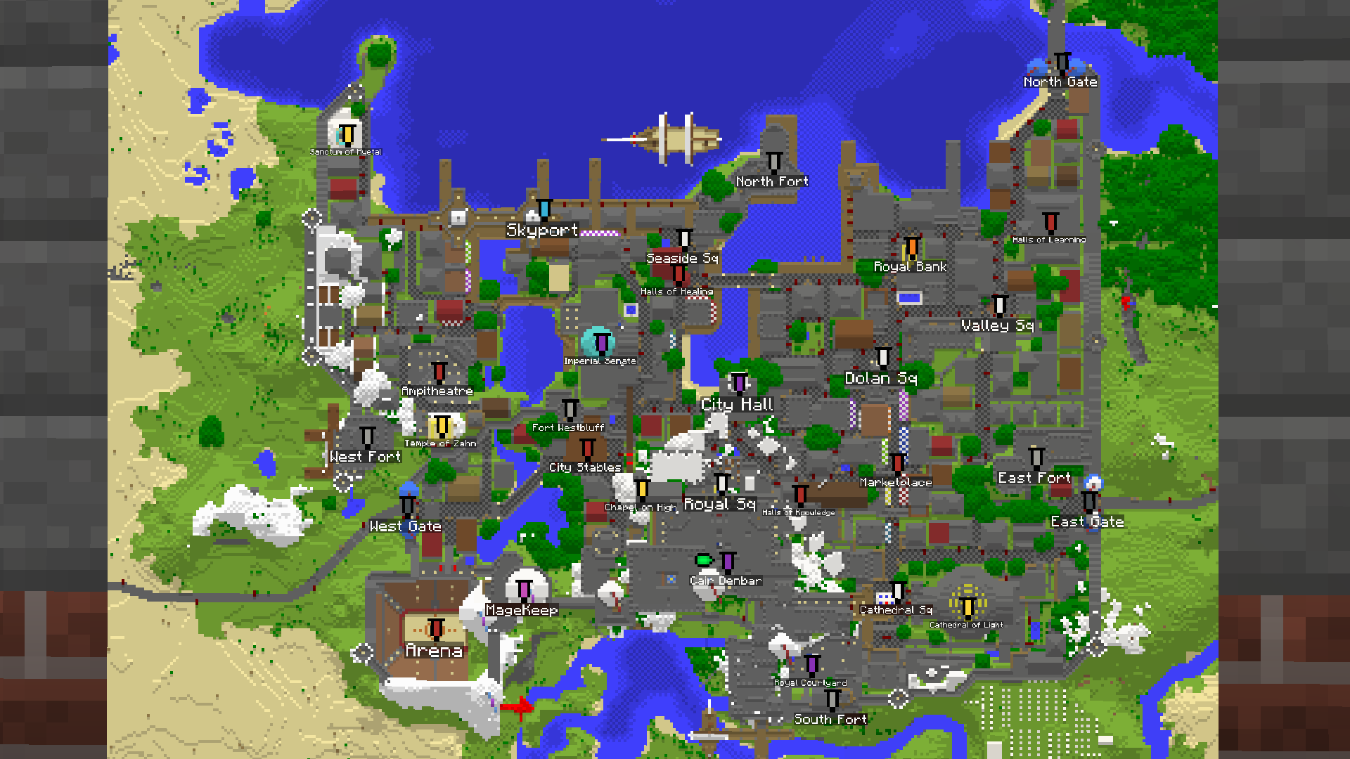 detailed minecraft city maps